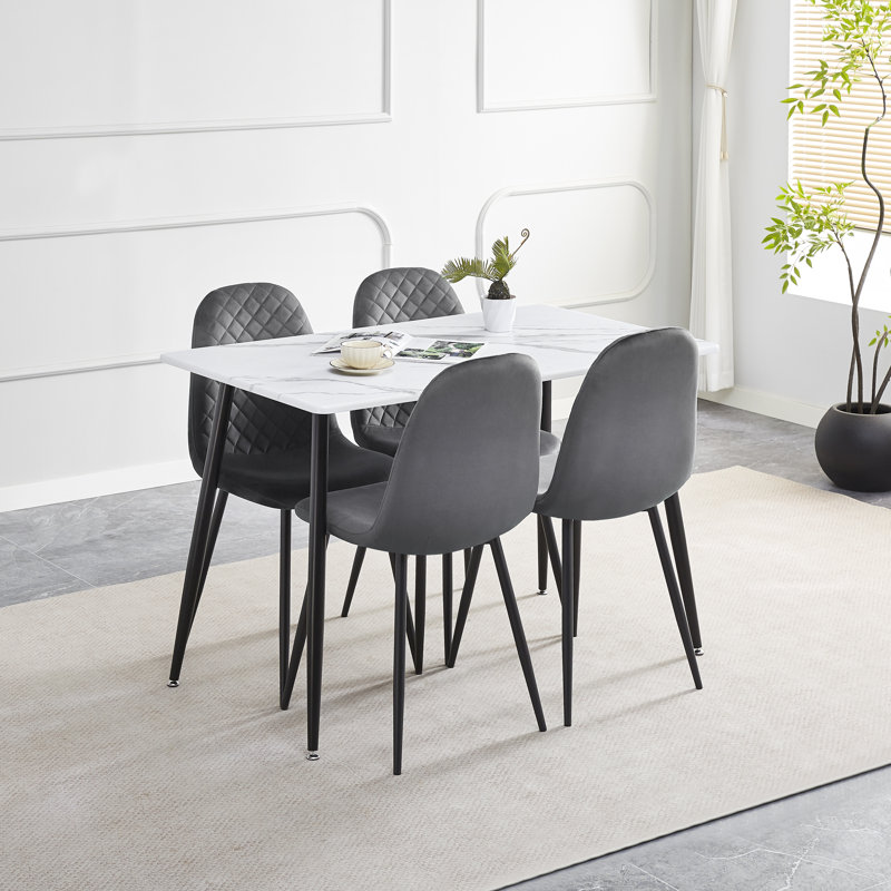 4 - Person Dining Set, Grey