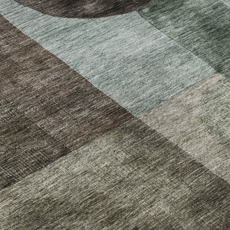 Premium Machine Washable Konopka AMF1114 Geometric Rug, Rectangle 1'8" x 2'6"