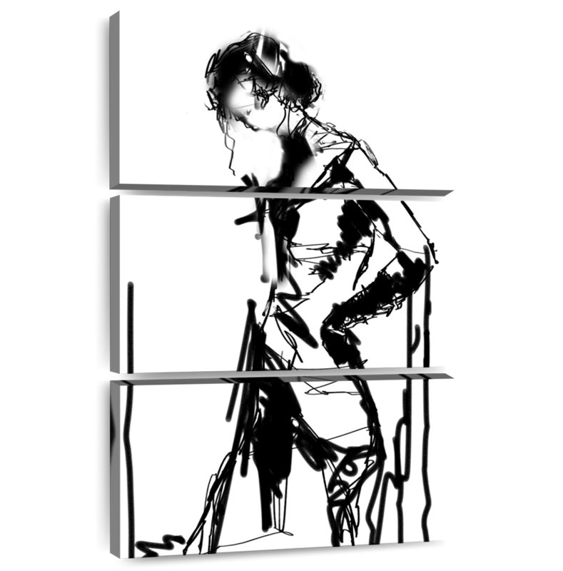 Leisha Minimalist Figure Study III, 50" H x 32" W