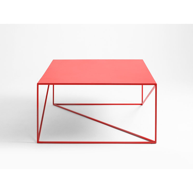 Quiana Frame Coffee Table, Red, H45 x L80 x W80cm