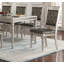 Ensemble de 2 chaises d'appoint luxueuses rembourrées argentées capitonnées Luxury