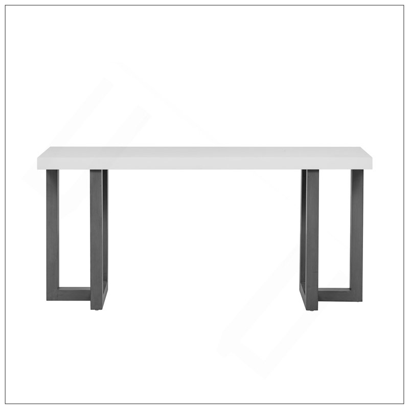Geometric Design Console Table With Solid Pine Legs,Suitable For Entryway, Hallway, Living Room, Bedroom, Grey/White