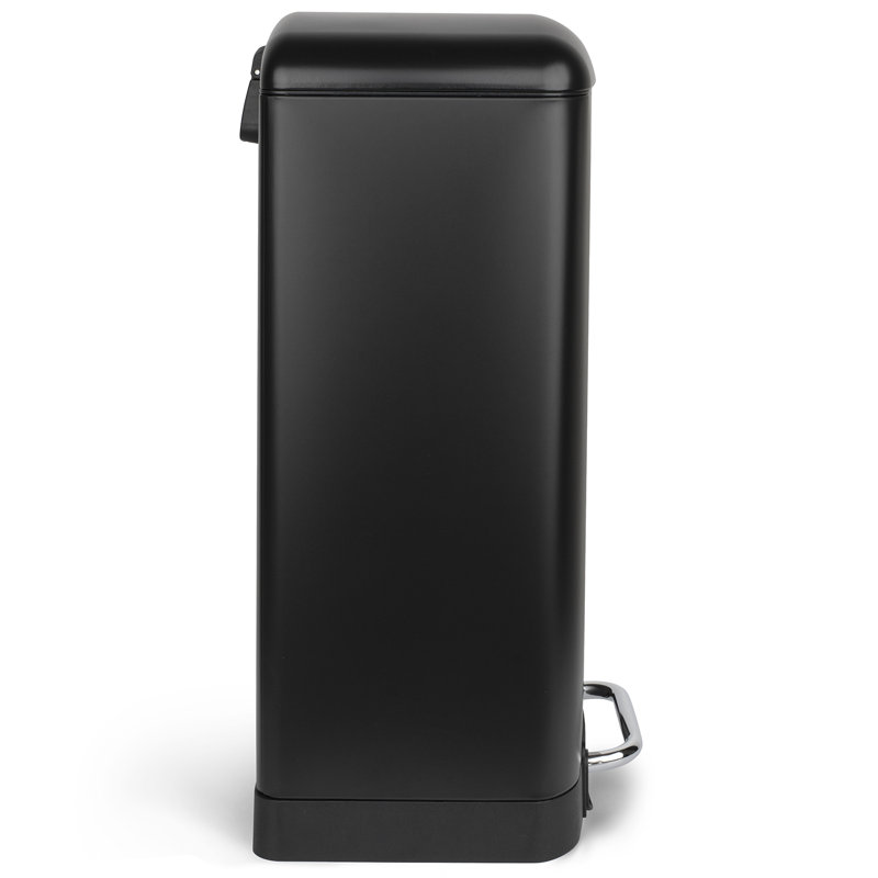 Abfalleimer mit Fußpedal, Black, 40 L