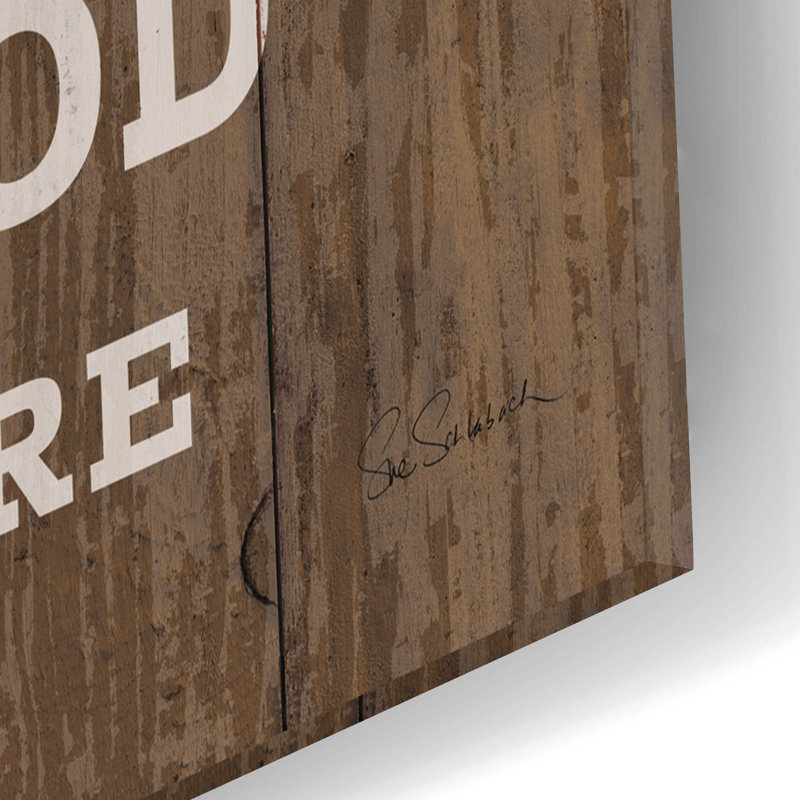 «Cabin Life V Dark Wood» par Sue Schlabach, art mural en verre acrylique, H 16 po x l 12 po x P 0,13 po