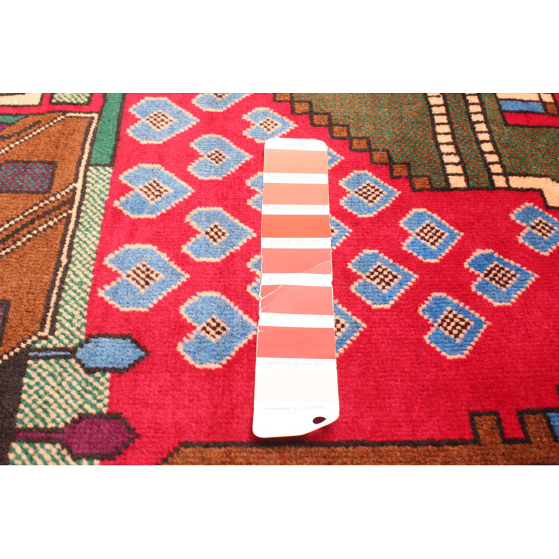 Tapis rouge Teimani 2 pi 8 po x 4 pi 7 po
