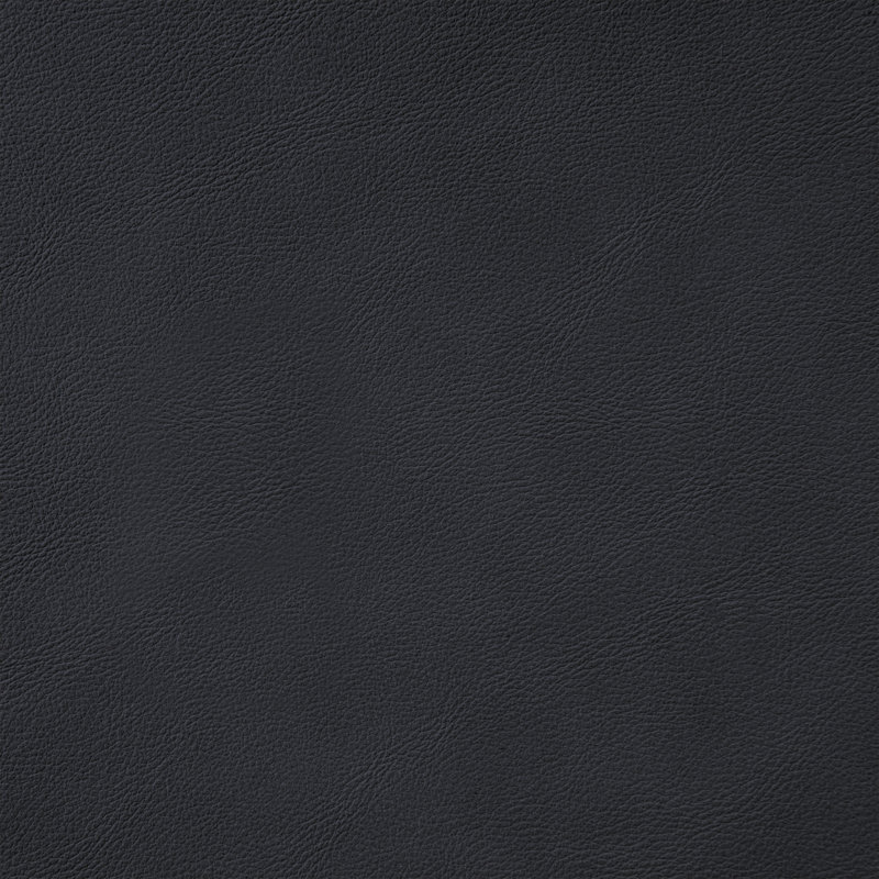 Tabouret de comptoir Asenath, Noir mat, Cuir végétalien noir
