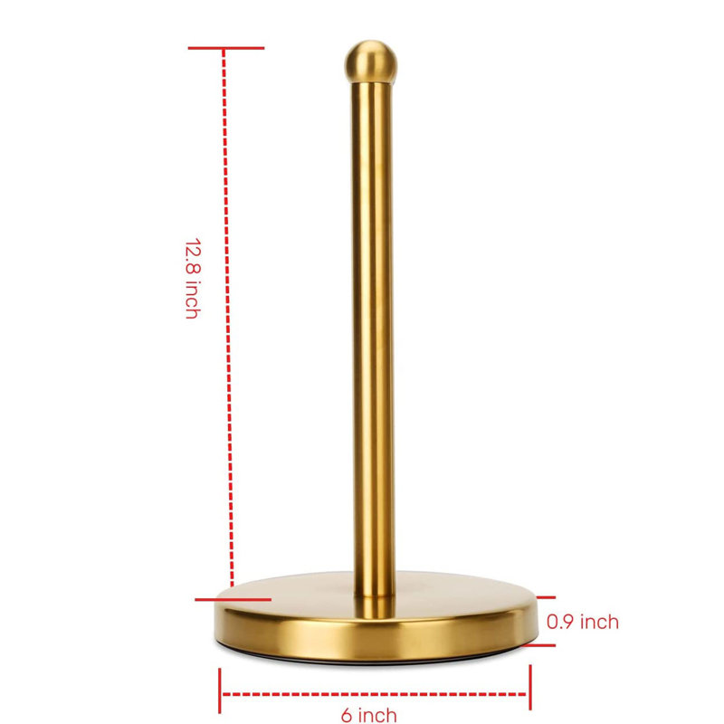 Stainless Steel Paper Towel Holder, Gold