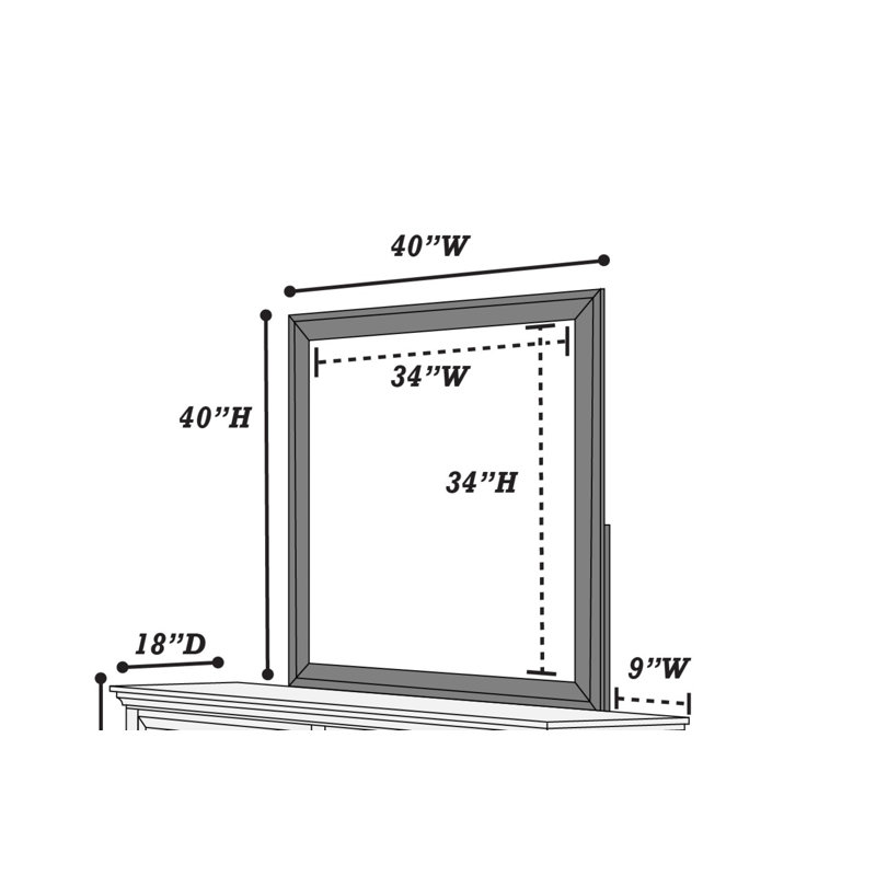 Miroir de commode Devaya, Os