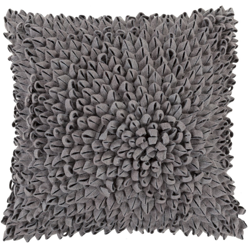 Danila Pillow Cover, 18" H x 18" W x 0.25" D, Gray