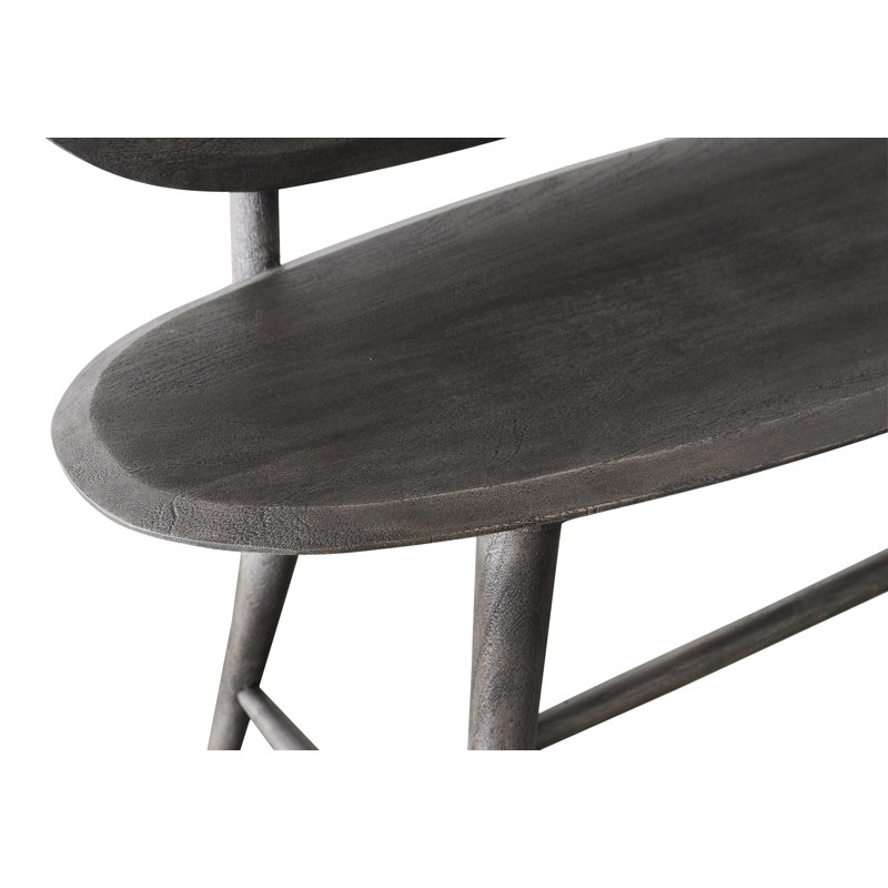 Melva Solid Wood Dining Bench, Gray