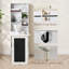 Bureau convertible pliable, table murale avec tableau noir et étagères de rangement, bureau escamotable gain de place pour bureau à domicile et petites pièces (blanc)-1335450811