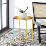 Iron Tray Top End Table