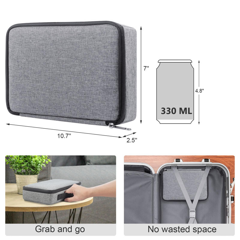 Boîte de rangement de voyage pour lunettes de soleil, fente réglable pour plusieurs paires, boîte de rangement pour lunettes portable pour hommes femmes