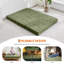 Canapé-lit de 6 po à trois volets, matelas pliant simple avec housse en chenille touffetée, lit d'invité pliable portable pour adultes, canapé de plancher pour camping, siestes et petits espaces