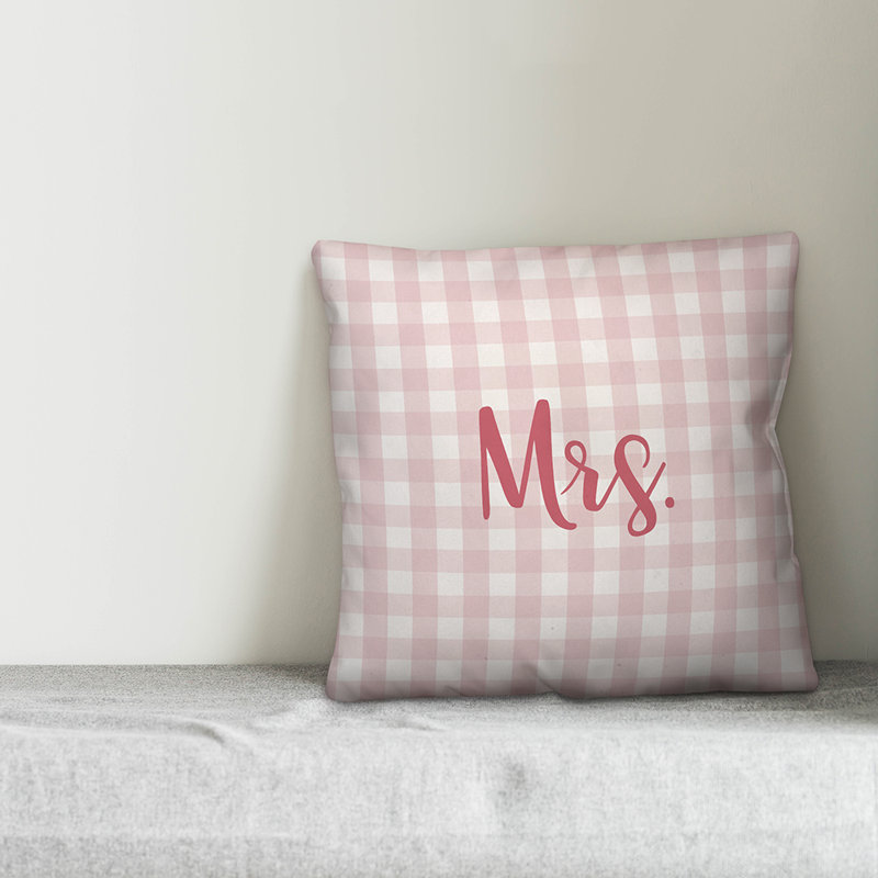  Coussin Mme. Plaid, Coussin décoratif, Rose