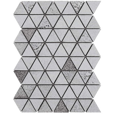 Bushwick 2" Triangle Glossy Lava Stone Mosaic Tile