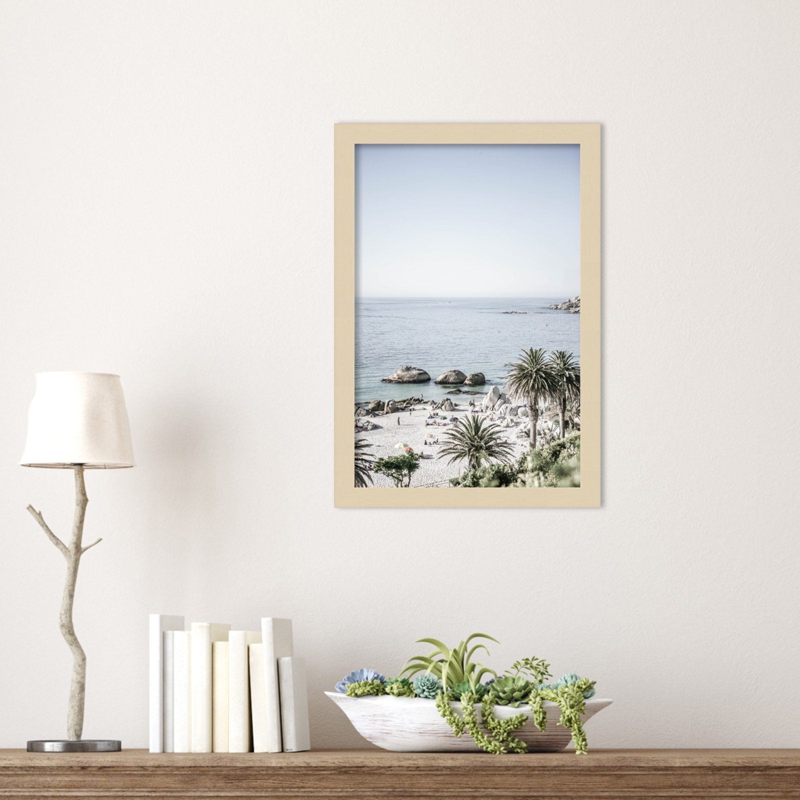 Pindall "Clifton Beach" Print, Brown, 17" H x 12" W