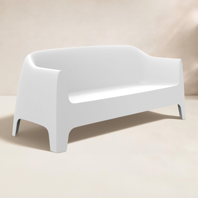 Solid 71'' Outdoor Sofa, White