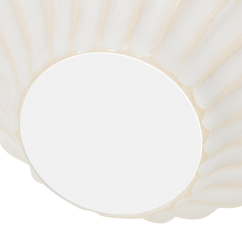  Vase de table en céramique blanche nervurée 10 po Londen, Blanc, H 10 po x l 4,75 po x P 4,75 po