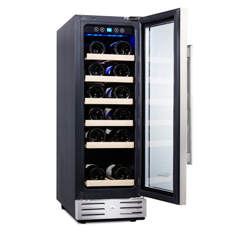 Kalamera Single Zone 11.6'' 18 Bottle Wine Refrigerator with Reversible Door