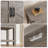 Farmhouse Console Table With 2-door Cabinet-756803607
