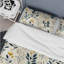 Ensemble de housse de couette floral moderne bleu sarcelle et jaune minimaliste-576644618