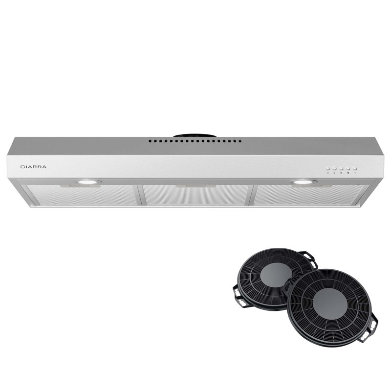 Hotte murale à conduit 29,76 "200 CFM avec veilleuse, Acier inoxydable