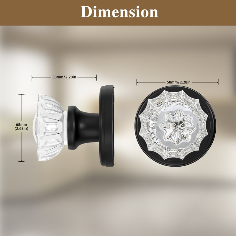 Coolnews Retro Elegant Series - Round Crystal Dummy Door Knobs