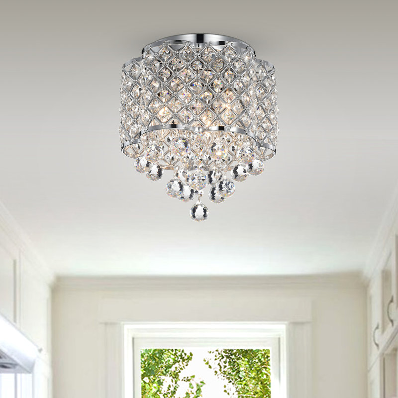 Plafonnier encastré géométrique de style lustre 13 po 3 lumières Keighley