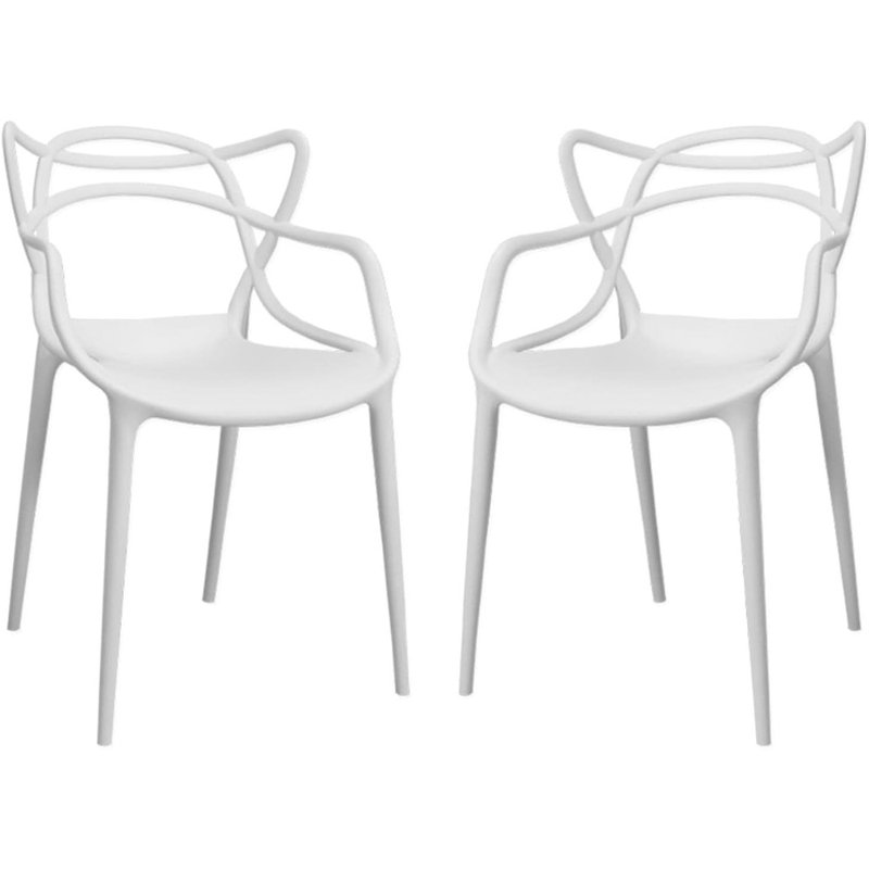 Monthamre 18'' H Stacking Armchair, White