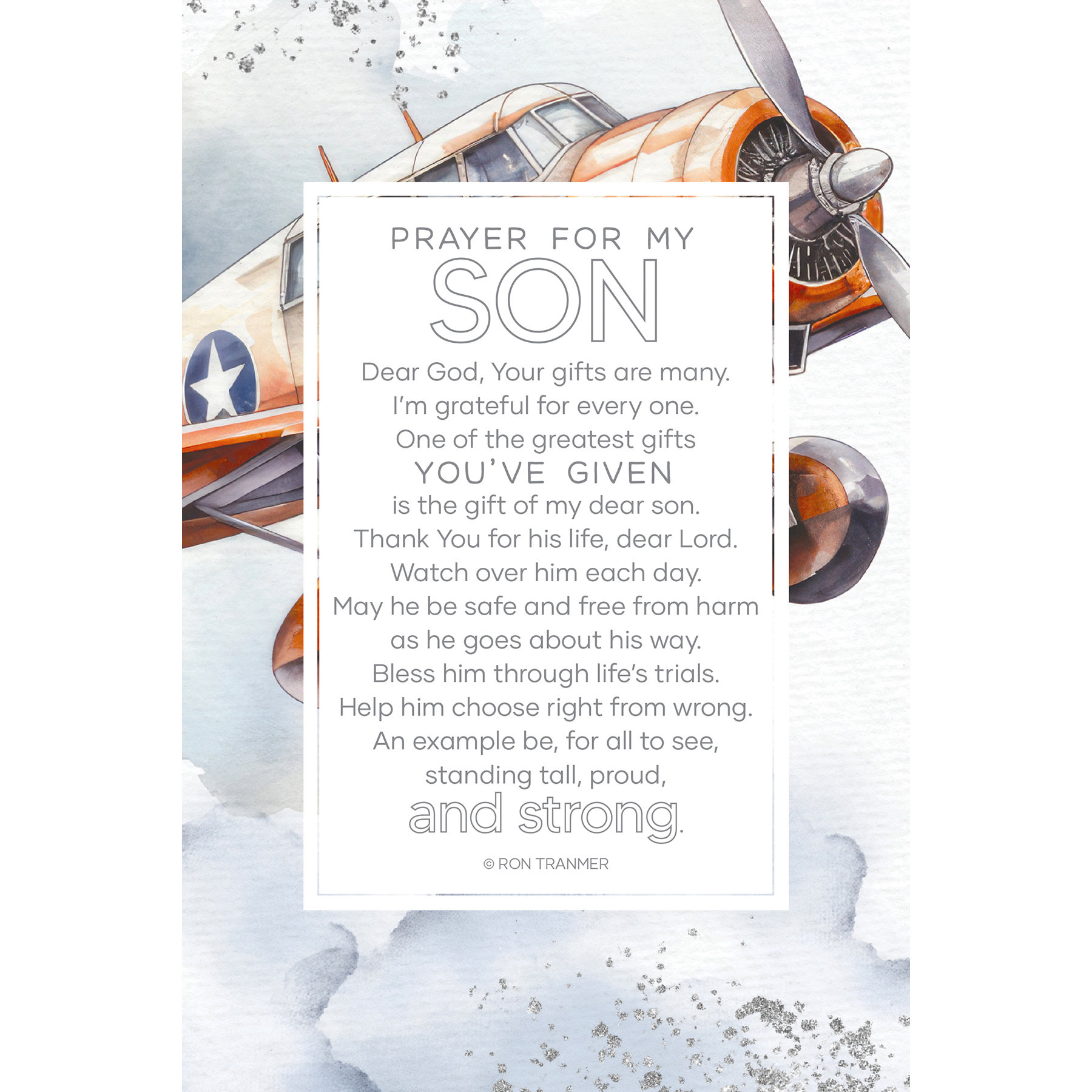 Trinx «Prayer For My Son», plaque murale en bois avec chevalet et