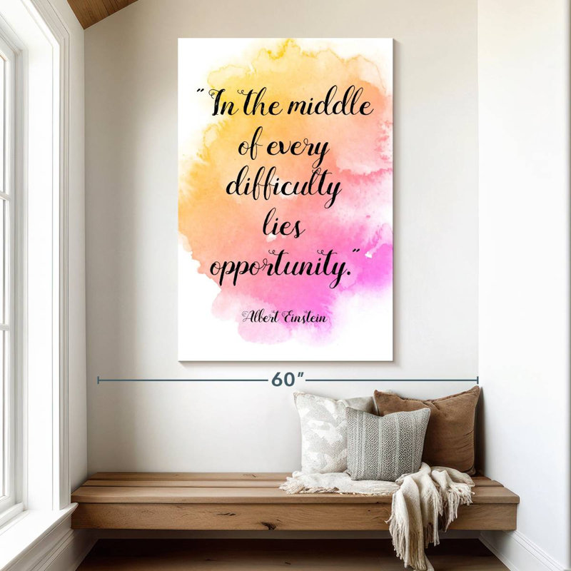 Einstein's Famous Quote, 51" H x 34" W