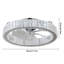 17.71 "Modern Crystal Ceiling Fans With Lights And Remote, Chrome