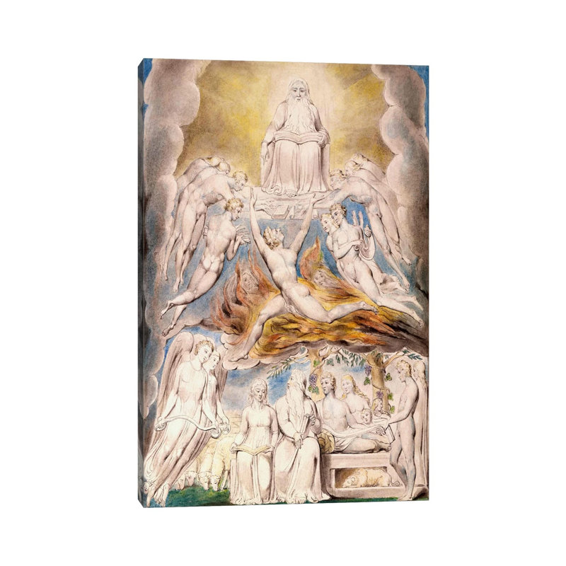 Satan Before The Throne Of God by William Blake - Wrapped Canvas Painting, 101.6 cm H x 66.04 cm W x 3.175 cm D