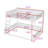 Heavy Duty Metal Bunk Bed Frame With Safety Guardrails And Ladder-724304682-724304680