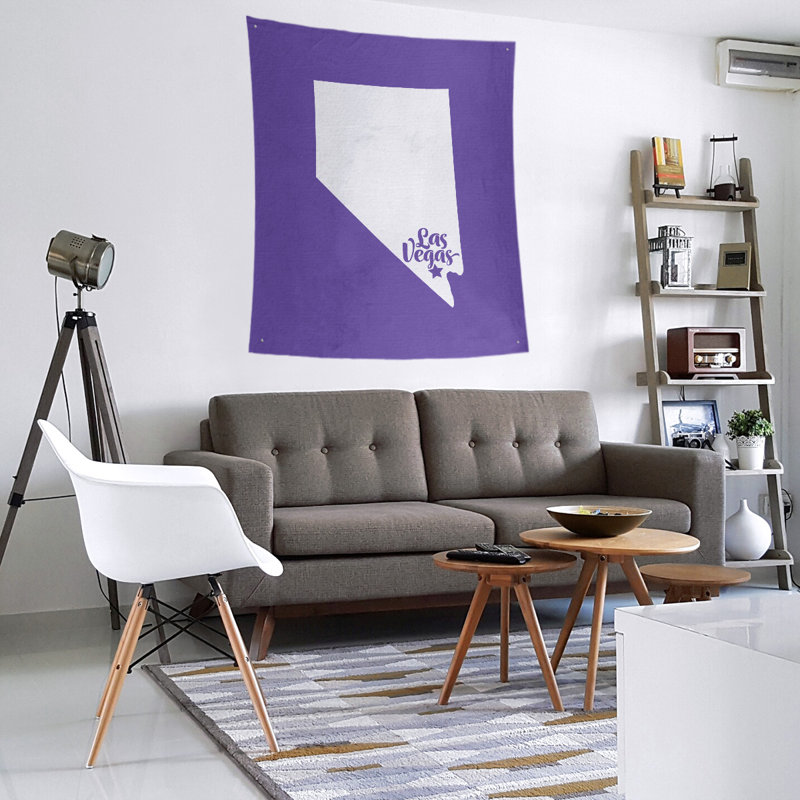 Tapisserie murale Las Vegas Nevada, H 27,5 po x l 37,5 po, Mauve