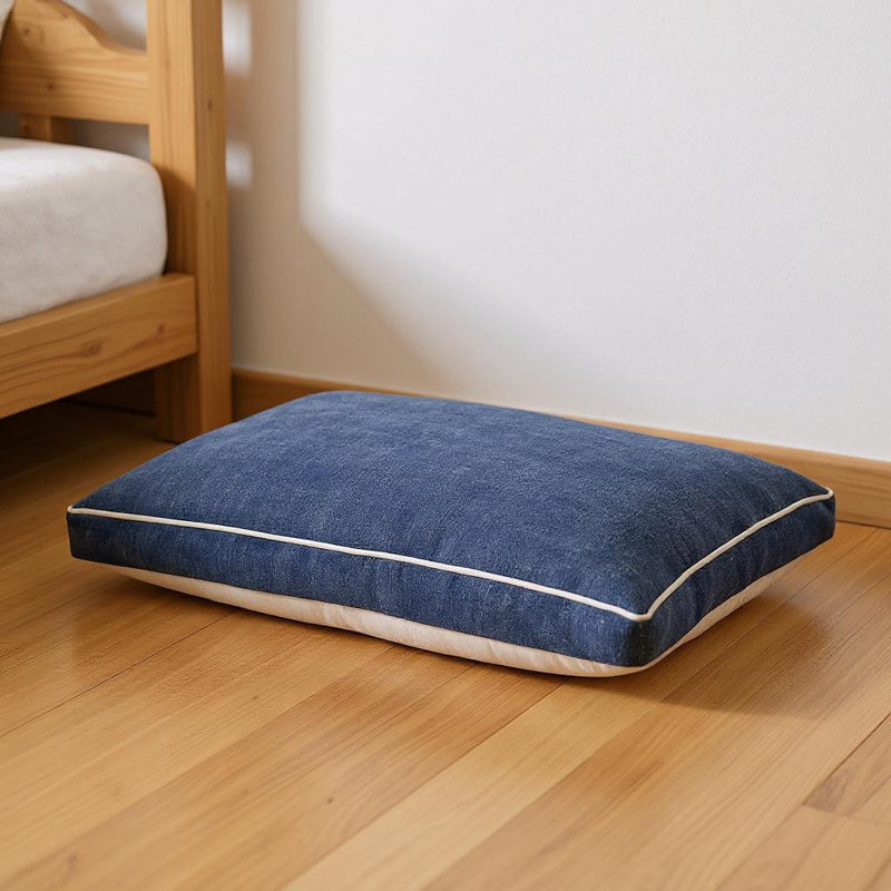 Lit pour animal de compagnie bleu avec coussins lavables en pierre 24 po x 36 po avec housse amovible