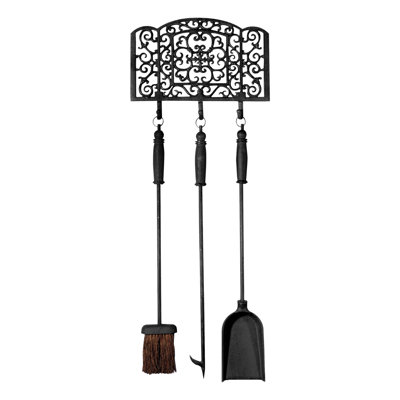 Ensemble d'outils de foyer en métal Amher