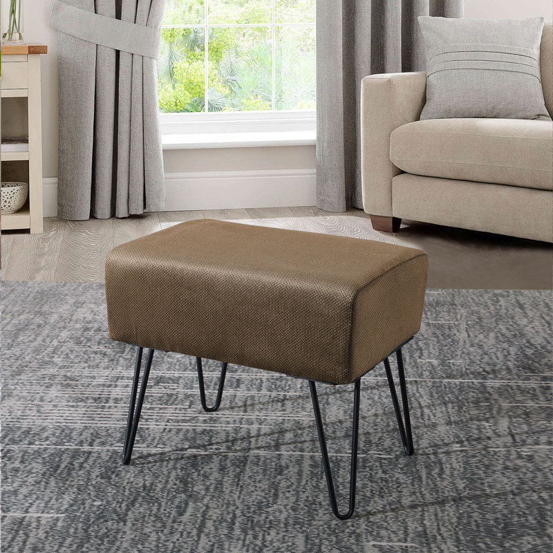 Avilla Upholstered Ottoman, Fungi Polyester
