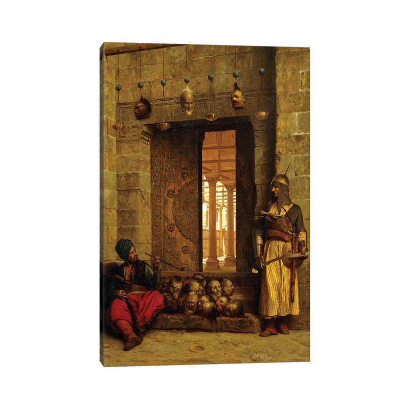 Heads Of The Rebel Beys At The Mosque-El Assaneyn, 1866 by Jean Leon Gerome - Wrapped Canvas Painting
