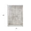 Tapis oriental ivoire délavé avec frange-1349581515