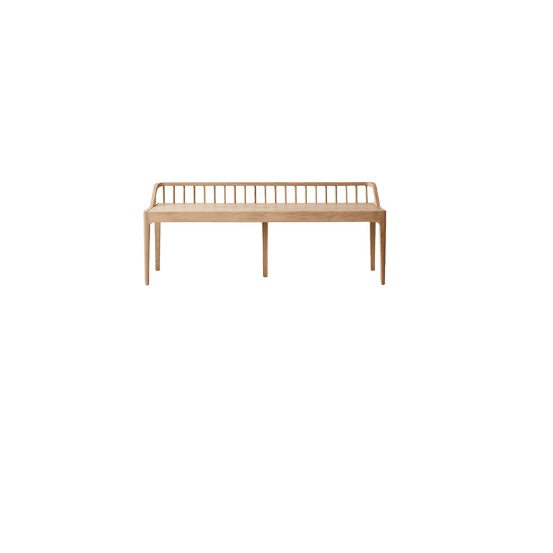 Solid wood bench Bed end bench Solid wood bench, Oak, 23.62" H x 47.24" W x 13.77" D