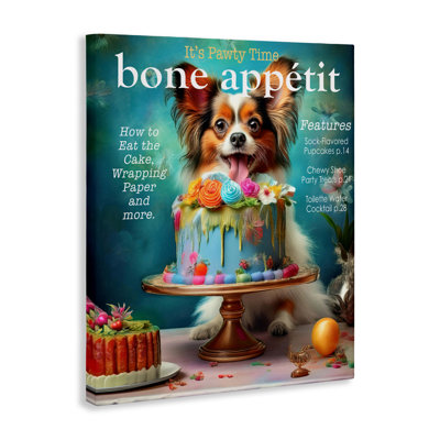 Toile parodique Bone Appetit Dog, design par Grotto Studios