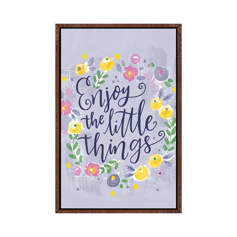 Everyday - Be Fab And Grow III by Loni Harris - Print on Canvas, 66.04cm H x 45.72cm W x 3.81cm D, Classic Brown Wood Framed