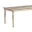 Table de salle à manger de style traditionnel avec rallonge et plateau en verre, table de cuisine