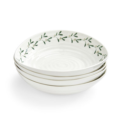 Sophie Conran For Portmeirion Mistletoe Pasta Bowl Set Of 4