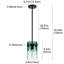 Luminaire suspendu pour îlot de cuisine 1 lumière Levona, verre d'eau vert dégradé soufflé à la main, réglable en hauteur-621160002-621160028