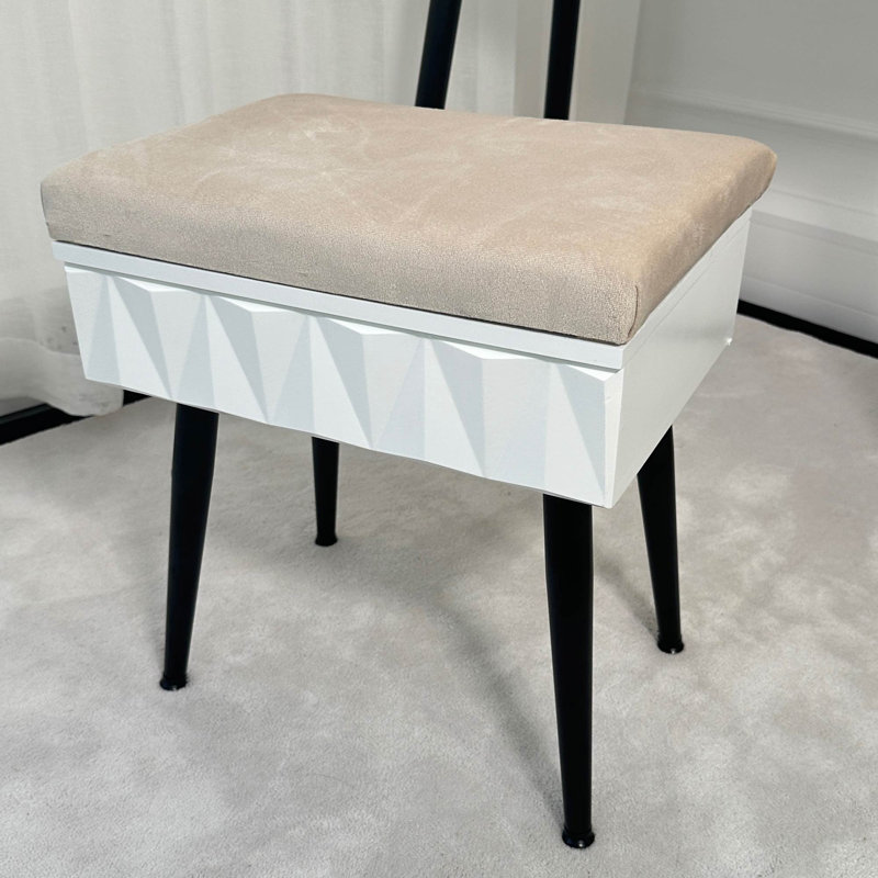 Manufactured Wood Accent Stool, Black