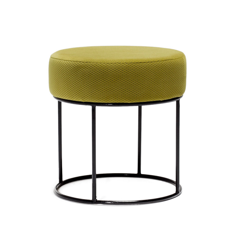 Repose-pieds Emmi-Leigh, Polyester moutarde 100 %