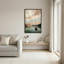 Voilier en bois sur un lac avec Rolling Hills, art mural sur toile-133484292